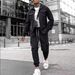 Men's Clothing sports suit men's fashion overalls casual pants solid color men's jackets slim men's clothes complete set_viptrois.com