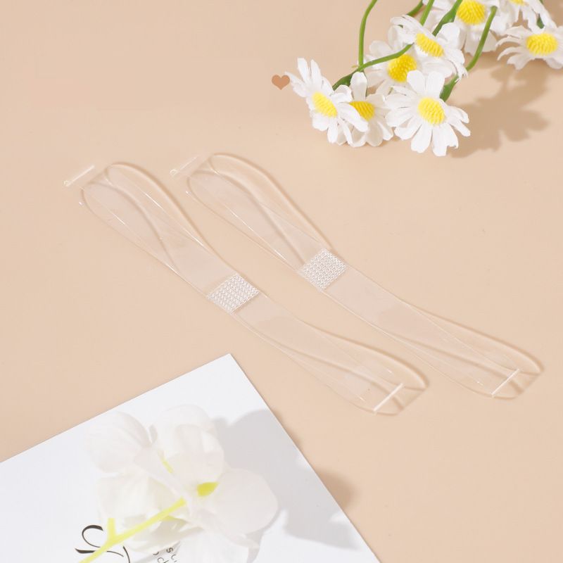 Shoe Accessories New style pearl diamond strap high heel sandals no heel anti fall heel straps no installation required elastic adjustable_viptrois.com