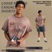 Men's Clothing Trend Men's Clothing | Retro Distressed Printed Short Sleeved T Shirt Trendy Brand Loose Cotton Heavyweight Short Sleeved_viptrois.com
