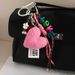 Fluffy Love Heart Keychain - Cute & Stylish Bag Charm Accessory For Purse, Backpack, Or DIY Decor (Pink)_viptrois.com