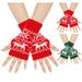Unisex Christmas gloves Knitted acrylic warm sleeve Snowflake deer festival short gloves wool gloves_viptrois.com