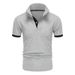 2025 New Summer Men's Fashion Lapel Short Sleeve Polo Shirt_viptrois.com