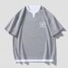 Men's Fashion Brand Y2K Pullover T Shirt Double Layer Style Pullover_viptrois.com