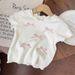 Summer New Sweet Princess Style Suit Bow Short Sleeve Pink Plaid Flared Wide Leg Pants Ruffles Two Piece Suit_viptrois.com