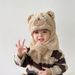 Baby hat scarf one winter plush baby face protection cute super cute ear protection hats for men and women children_viptrois.com