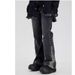 Men's Clothing European And American High Street Black Cross Badge Hot Diamond Ripped Jeans Men's Slim Fit Casual Long Pants Trendy Brand_viptrois.com