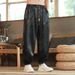 Chinese-style Men's Wear, Dragon Pattern Wide-leg Pants, Thin Casual Lantern Pants, Loose And Plus-size Fat Skinny Pants K33_viptrois.com