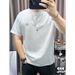 Popular Short-sleeved Slim-fitting Men's T-shirt, New Round Neck Printed Simple Summer Half-sleeved 2025 Trendy Brand T-shirt_viptrois.com
