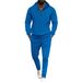 Men's Waffle-Knit Hoodie & Jogger Set – Lightweight Zip-Up Loungewear (S-3XL) | Breathable Polyester For Casual & Sporty Style_viptrois.com