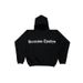 Unisex Oversized Hoodie – Cyrillic Letter Print Drop Shoulder Pullover (Black/White/Olive)_viptrois.com