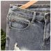 Men's Trendy Distressed Denim Shorts Style Summer Thin Straight Leg Mid Length High Street Versatile Youthful Clothing_viptrois.com