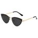 Men's Sunglasses New Frameless Metal Cat Eye Sunglasses Small Frame Personality Trend Triangle Sunglasses Women's Fashion Glasses_viptrois.com