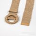 Women Braided Belts Spring And Summer Hot Style Braided Round Buckle Elastic Elastic Pp Grass Girls Belt Versatile Floral Dress_viptrois.com