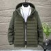 Men's Heavyweight Fleece-Lined Hooded Jacket With Knit Sleeves - Plus Size Winter Coat For Big & Tall (4xl-10xl, Black & Army Green)_viptrois.com
