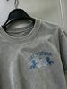 Men's 100% Cotton Washed Vintage T-shirts With California Equestrian Crest Print Casual Crew Neck Tops In Gray Brown Light Gray_viptrois.com