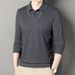Nordmann Long Sleeve Two-Piece T-Shirt Polo Spring Autumn Middle-aged Men Business Casual Dad's Outfit Base Shirt Top_viptrois.com