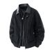 Men's Clothing Corduroy Workwear Jacket With Lapel Collar - Stylish Casual Coat For Youth, Trendy & Loose Fit - Black, Army Green, Coffee, Grey_viptrois.com