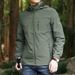 Men's Clothing Spring And Autumn Jackets For Middle Aged Men, Thin Workwear, Outdoor Leisure Windproof Hooded Mid Length Coat For Men_viptrois.com