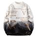 Semi-turtleneck Sweater Men's Autumn And Winter Solid Color Thread Coat Japanese Trend Simple And Handsome Pullover Knitted Sweater_viptrois.com