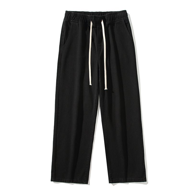 Unisex Vintage Washed Jeans – Loose Straight-Leg Denim Pants With Mud-Dye Effect For Casual & Streetwear_viptrois.com