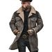 Men’s Suede-Like Bomber Jacket – Winter-Ready Zip-Up Coat With Multi-Pocket Design (100% Polyester) – Slim Fit For Casual & Commuter Wear_viptrois.com