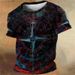 Nautical Pattern T-Shirt For Men Vintage Compass 3D Printed Tees Summer Casual Round Neck Tops Short Sleeve Loose Tee Shirts_viptrois.com