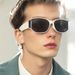 Glasses For Women Personality Trend Version Sunglasses Elegant Round Face Sunglasses Retro 9055 Square Curved Screen_viptrois.com