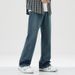 Loom Retro Flared Men High Street Bell Bottoms Couple Trendy Loose Jeans Long Pants Cross-Border European American Cool_viptrois.com