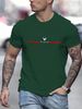 Men's Fashion Short-sleeved T-shirts Summer Slim-fit Pure Cotton Printed T-shirts Trendy Casual Versatile Tops_viptrois.com