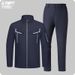 High Visibility Zippered Workwear Set For Men - Durable Polyester Safety Uniform With Reflective Strips, Moisture-Wicking & Breathable_viptrois.com