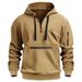 A New Men's Hoodie With A Zipper And A Hood For Autumn And Winter, Featuring Fleece_viptrois.com
