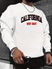 Men's Loose Casual Fashion California West Coast Letter Pattern Printed Round Neck Long Sleeved Sportswear For Autumn And Winter_viptrois.com