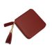 Women's Wallet & Card Cases Short Wallet Female Square Zipper Tassel Small Wallet Simple Fashion Coin Purse Female_viptrois.com