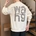 Spring And Autumn New Spring And Autumn Crew Neck Sweater Trendy Long Sleeve Versatile Casual Handsome Clothes Men's Loose Top_viptrois.com