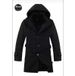 Loom Loom Autumn Winter New European American Fashion Clothing Fleece-Lined Thickened Hooded Trench Trendy Men's Single-Breasted_viptrois.com