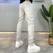 Ripped, Stylish, Light Colored Men's Jeans For Spring And Summer, Trendy And Versatile, Stretchy, Slim Fit, Youthful And Fashionable Brand Long Pants._viptrois.com