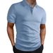Men's Clothing Men's T Shirt Shirt Collar Summer Solid Color Short Sleeve_viptrois.com