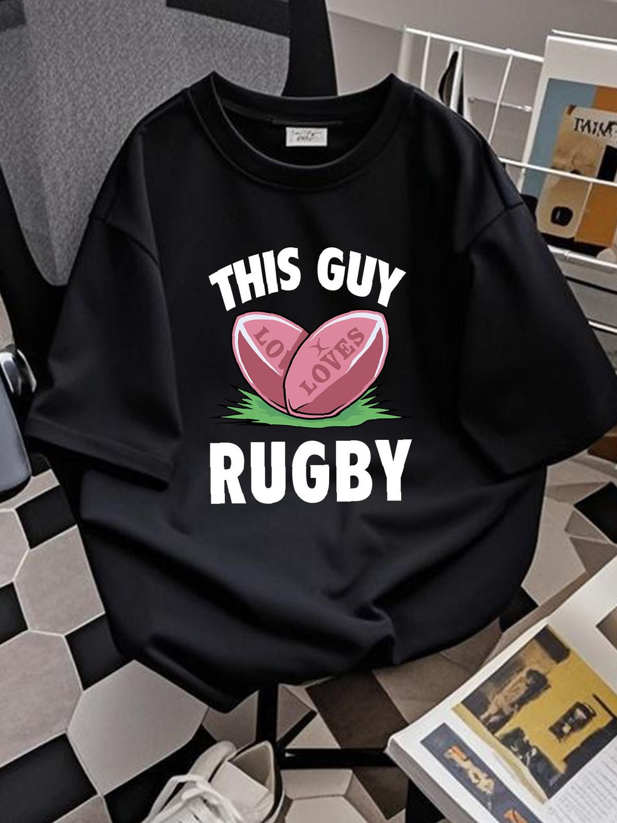 This Guy Loves Rugby Sports Banter Fan Unofficial Mens T Shirt Choose From 15 Colour Options Versatile Streetwear Comfortable Stylish Slightly_viptrois.com