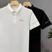 Men's Luxury Casual Polo Shirt Short Sleeve Turn Down Collar Loose Fit Summer Top Trendy Fashion High Street Embroidery_viptrois.com