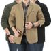 Men's Casual Blazer Jacket - Cotton Slim Fit Suit Coat For Autumn & Winter - Lightweight Office & Leisure Blazer_viptrois.com
