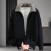 Casual Retro Barn Color-Block Turn-Down Collar Knitted Cardigan Men's Spring And Autumn Lazy Style Striped Zipper_viptrois.com
