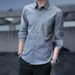 Men's Oxford Shirt – Slim Fit Long Sleeve Button-Down (M-5XL, Wrinkle-Resistant Cotton Blend, Inspired Casual Wear For College & Office)_viptrois.com