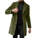 Men's Clothing Classic British Style Men's Long Wool Coat - Winter Trench Coat With Multiple Pockets (Black, Khaki, Brown, Light Gray, Red)_viptrois.com