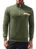 2025 Men's Autumn And Winter Half-zipper Stand-up Collar Fleece Heavyweight Hoodie With Pocket Henry Shirt_viptrois.com