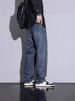 Autumn And Winter Loose Wide-leg Jeans For Men, American High Street Retro Straight-leg Casual Men's Long Pants_viptrois.com