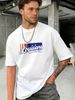 Casual Streetwear T-Shirt Louisiana Graphic Design Cotton Blend Oversized Fit Men Urban Fashion_viptrois.com