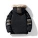 Men's Winter Hooded Parka Coat With Detachable Fur Collar, Thickened Long Puffer Jacket For Cold Weather, Casual Outerwear_viptrois.com