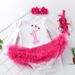 Baby clothes Baby Dresses Toddler Shoes Hair Accessories Three Piece Birthday Suit Pink Gauze Cartoon Long Sleeve Harvest Dress Baby Set_viptrois.com