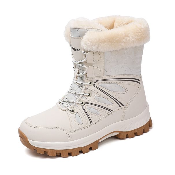 Women's Winter Snow Boots - Anti-Slip Mid-Calf Boots For Extreme Cold (Thermal Insulated & Waterproof)_viptrois.com