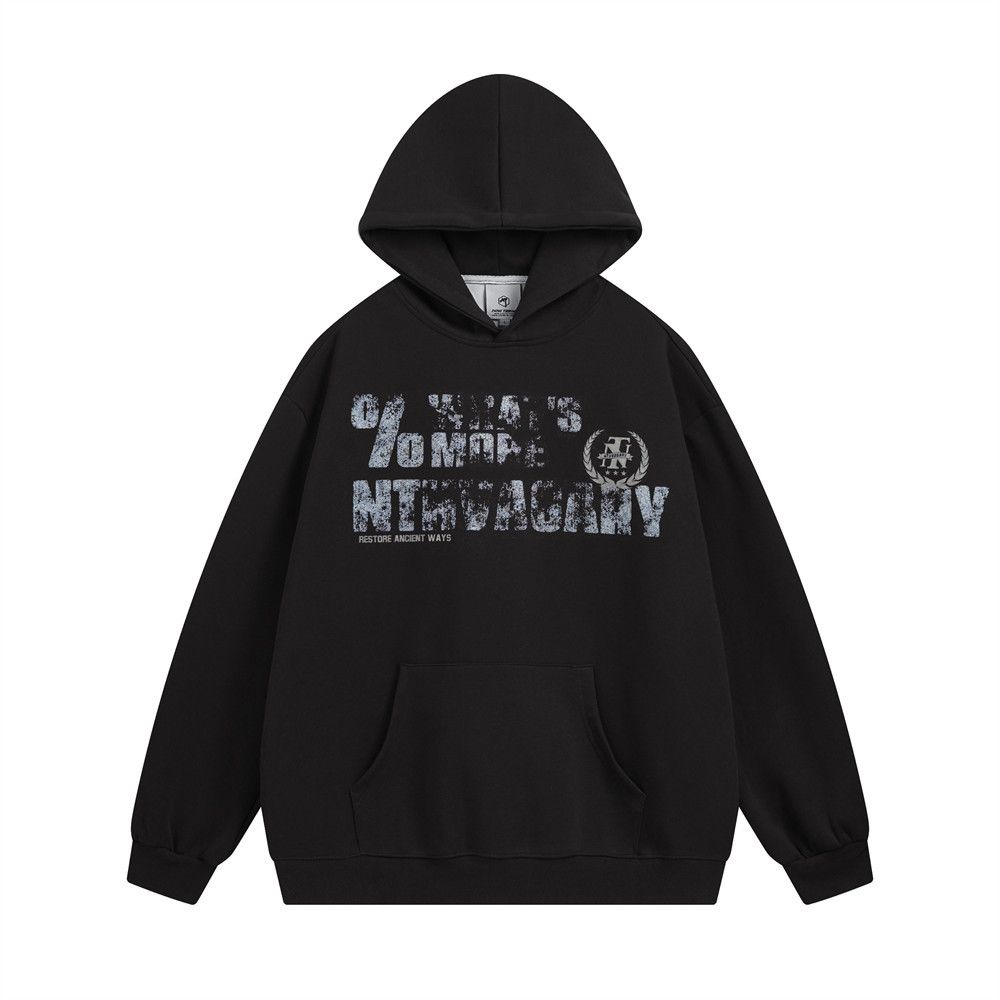 Mottled Printed Letter Hoodie Loose Casual Men's Autumn Winter Long Sleeve Sweatshirt Trendy Brand_viptrois.com